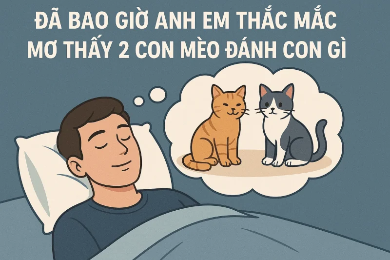 Đã bao giờ anh em thắc mắc mơ thấy 2 con mèo đánh con gì